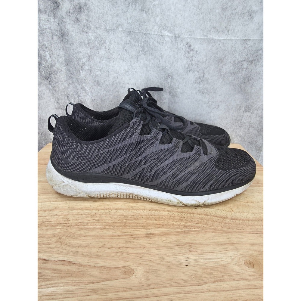 Hoka One One Hupana Knit Jacquard Mens Size 15 Black Running Shoes 1093735-BWHT